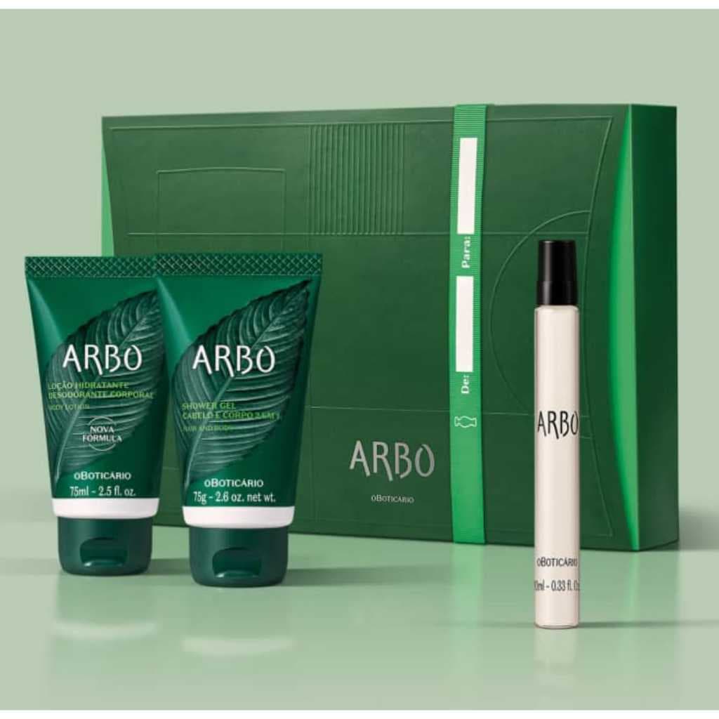 Kit Presente Arbo (Arbo Forest Desod. Colônia 10ml  +. Loção Hidr. Corporal Arbo 75ml  + Shower Gel Arbo 75g)