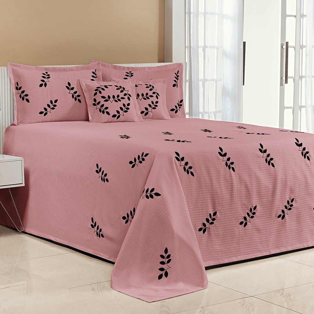 Cobre leito Belissima Piquet Poliester Queen 7 Peças