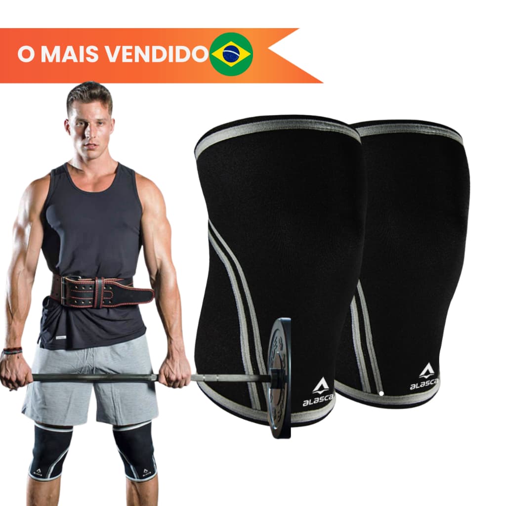 Joelheira Neoprene C/ Costura Reforçada Ironbrace Alasca Unissex Par