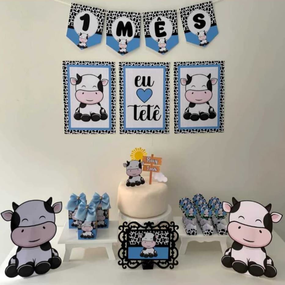 kit Festa Eu Amo Tetê Menino /Mini Kit Eu Amo Tetê Menino/ Mesversario Eu Amo Tetê/Kit Só Um Bolinho Eu Amo Tetê