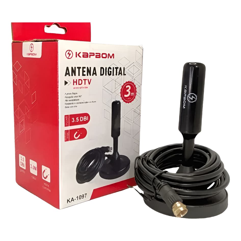 Antena Digital Interna E Externa Pra Tv Ka 1097 Prova D`água