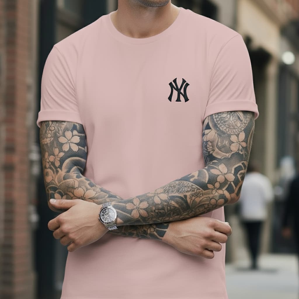 Camiseta Streetwear NY Masculina Fio 30.1 Algodão Puro