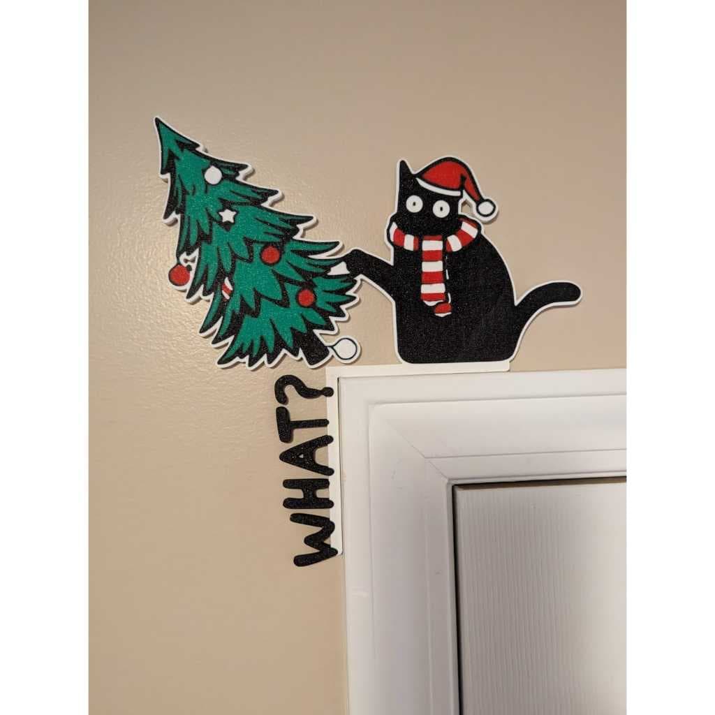 Enfeite Natal - Topo de Porta – Decoração Natalina 20cmx25cm | Árvore - Presente 🎄✨