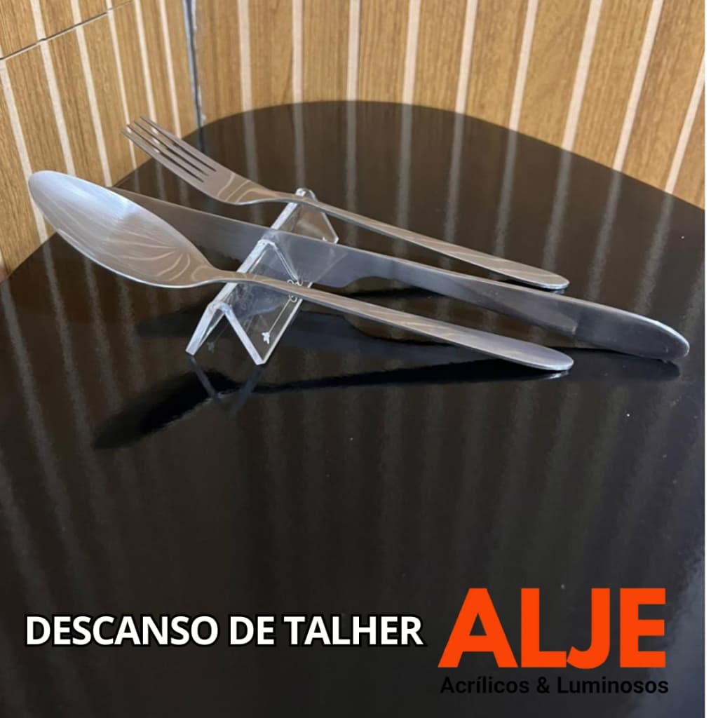 Descanso Expositor Suporte De Talheres Em Acrilico