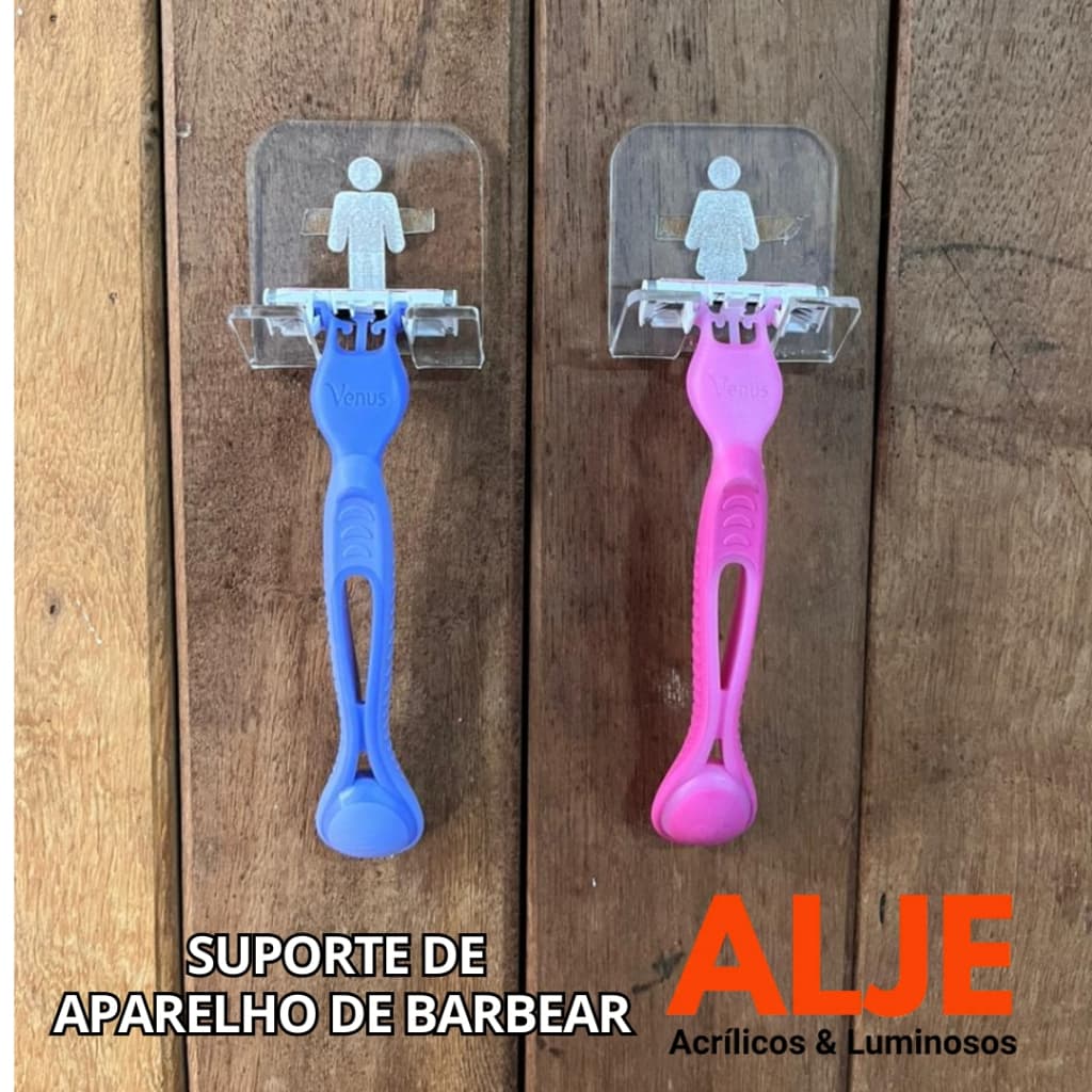 Suporte Para Parelho De Barbear Lamina Gillette Gilete Prestobarba Em Acrilico