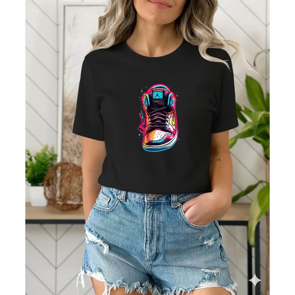 camiseta feminina casual estilosa em alta tshirt basica verão estampa colorida blusa desenho grafico blusinha baby look