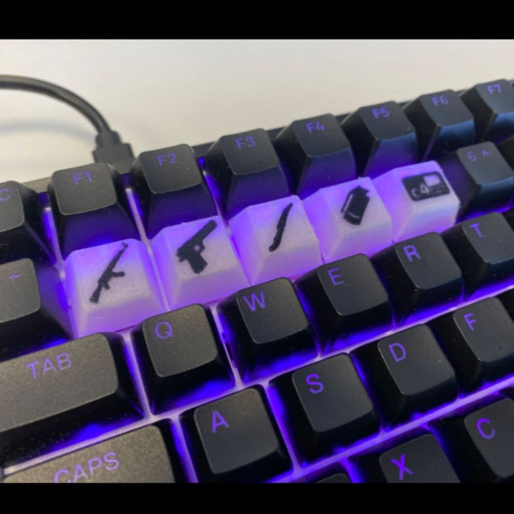 Keycaps Temáticas Counter-Strike Transforme Seu Teclado em um Arsenal Gamer