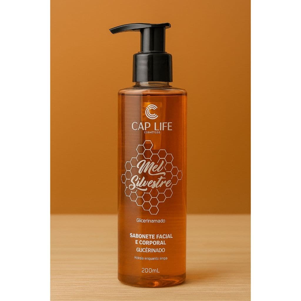 Sabonete Facial e Corporal Glicerinado Mel Silvestre – Cap Life Cosméticos (200mL)