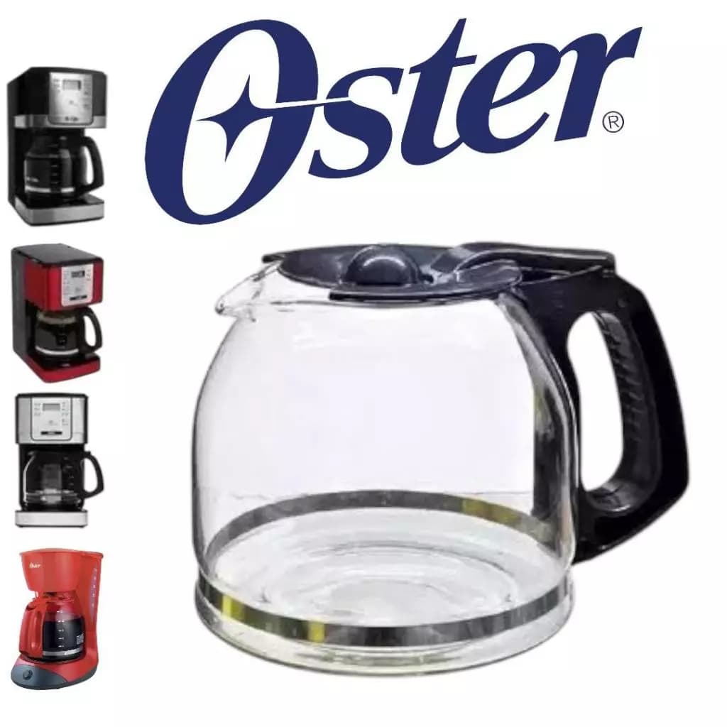 Jarra Para Cafeteira Oster Flavor 3302 3303 4401 4400 Preta Vidro Reforçado