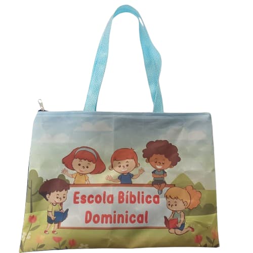 Bolsa Para Catequese Escola Dominical Pasta Ecobag Porta Biblia Livro