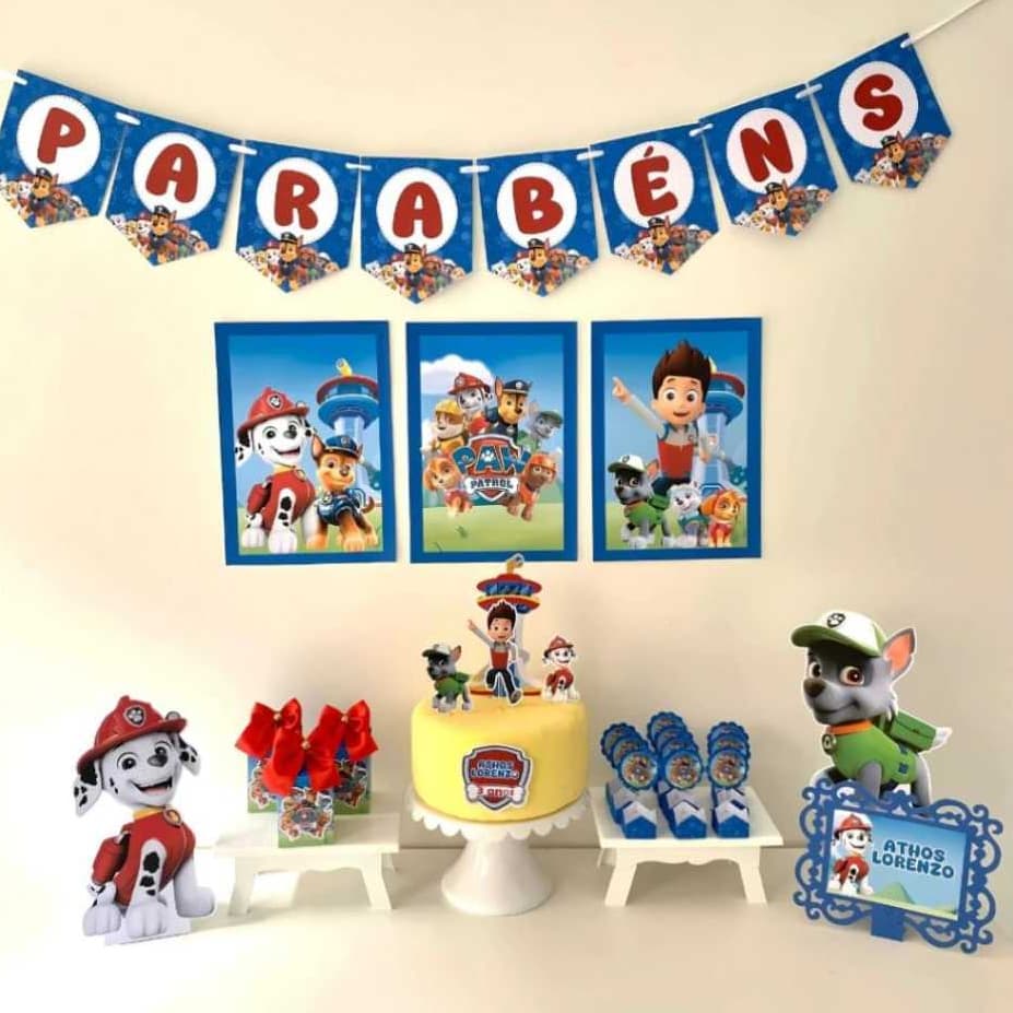 Kit Festa Patrulha Canina / Mini Kit Patrulha Canina / Mesversario Patrulha Canina / Kit Só Um Bolinho Patrulha Canina