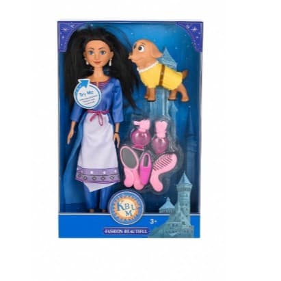 Boneca Princesa Asha -  Com Acessórios e Roupas Temáticas