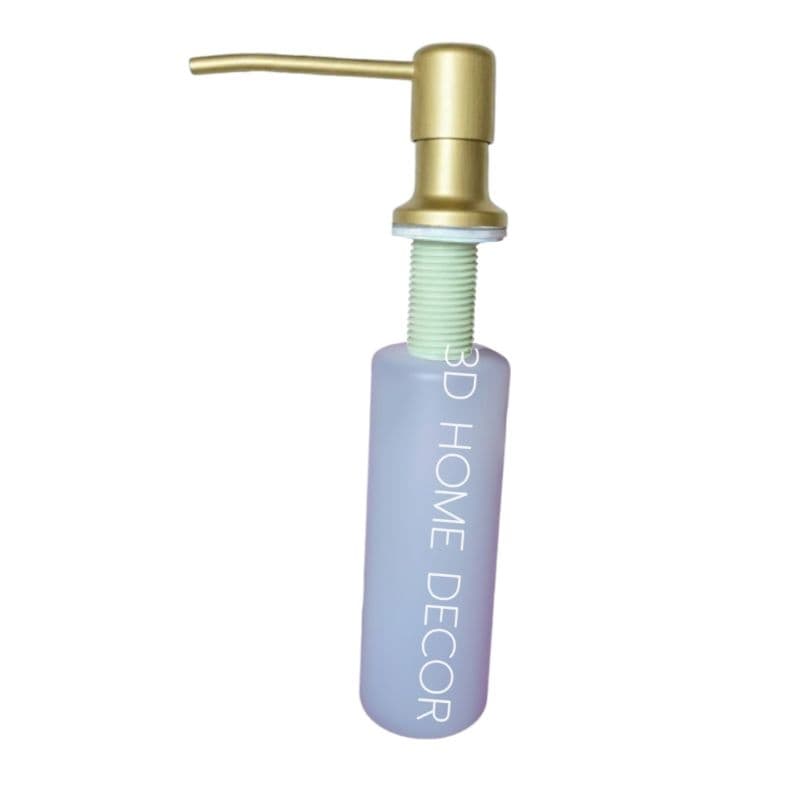 Dispenser Detergente Inox Dourado P/ Embutir Pia Cuba Cozinha Dourada Suporte Sabão Líquido Dourado