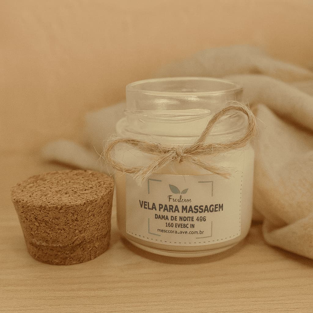 Vela de Massagem 100% Vegetal e Artesanal –  40g  PARA TODOS OS MOMENTOS