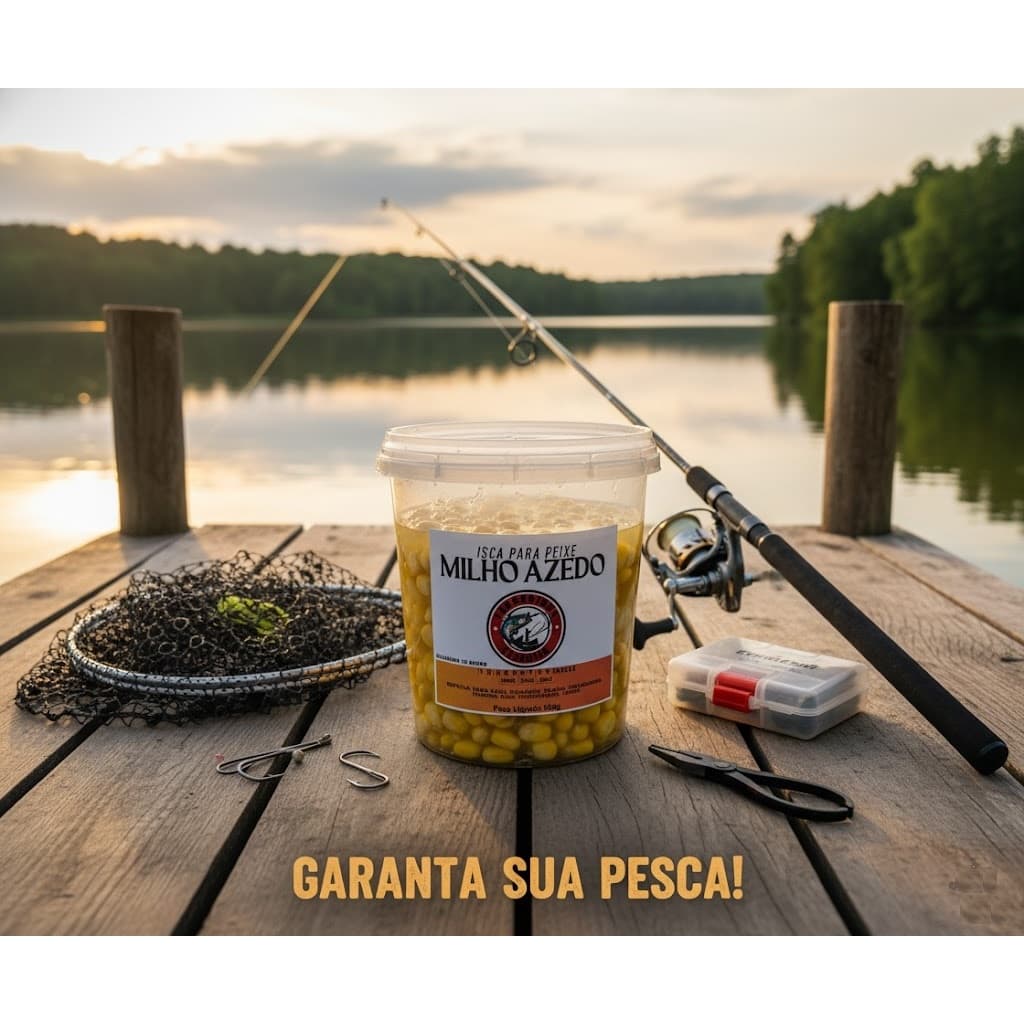 Milho Azedo para Pesca Isca Infalível 500g | Pacu, Tilápia, Piau, Carpa | Super Atrativo