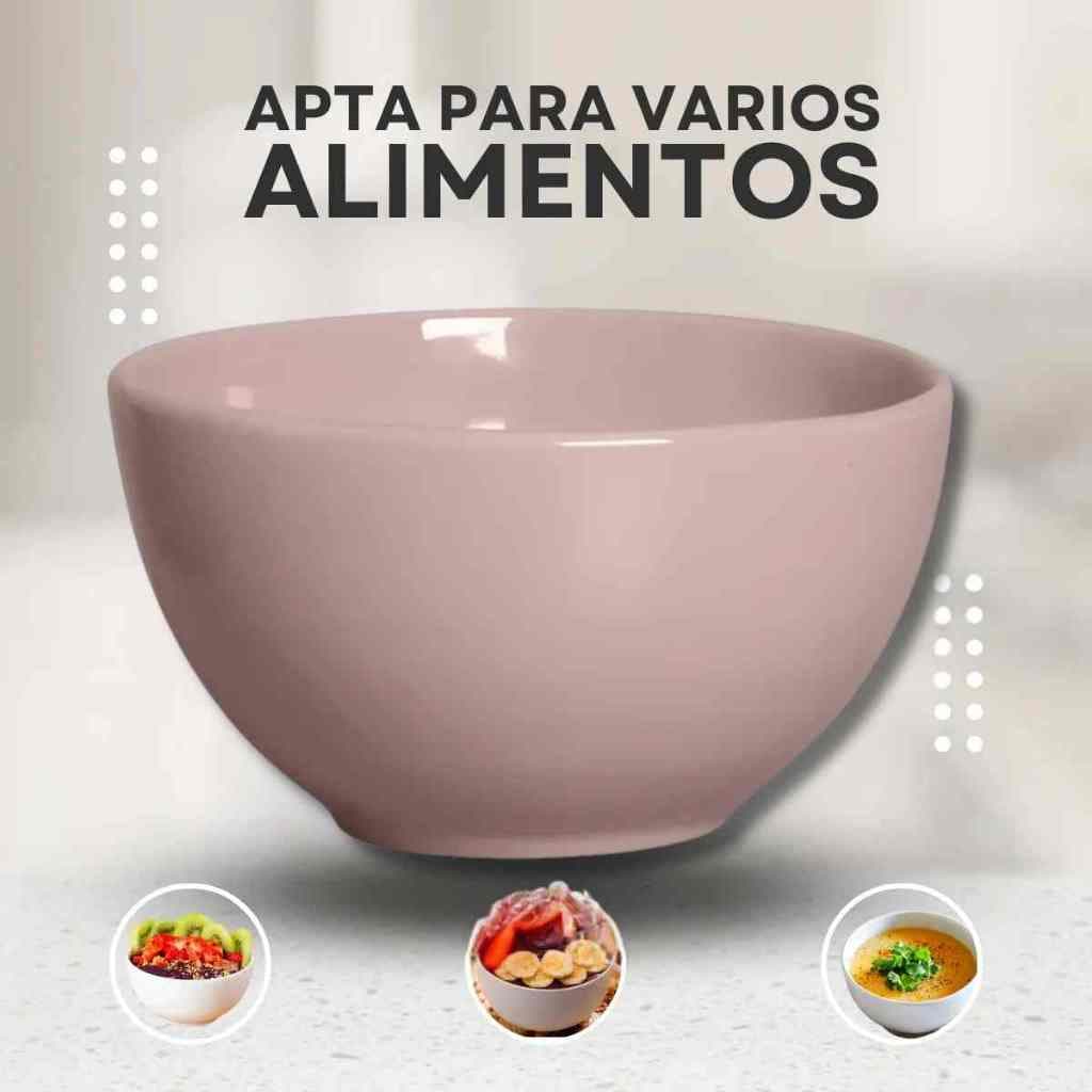 Bowl Cumbuca Alleanza Cerâmica Tigela 350ml Champagne