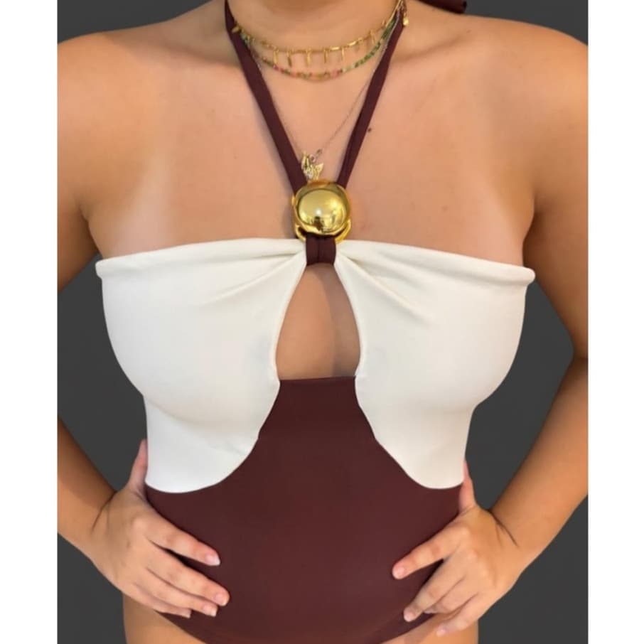 Body Feminino Fivela Dourada Moda 2025