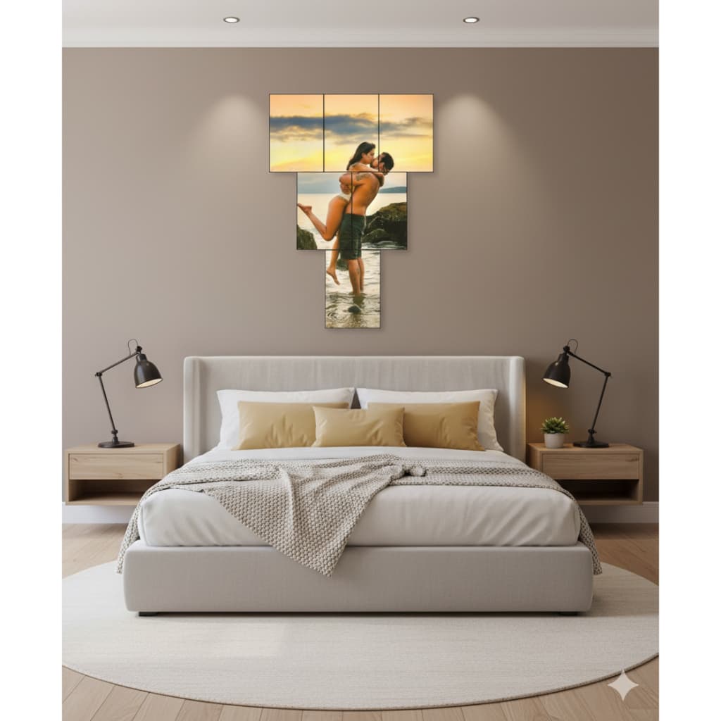Quadro Mosaico Decorativo Personalizado 90x90 | Sua Foto em Alta Qualidade | Parede Vertical/Horizontal