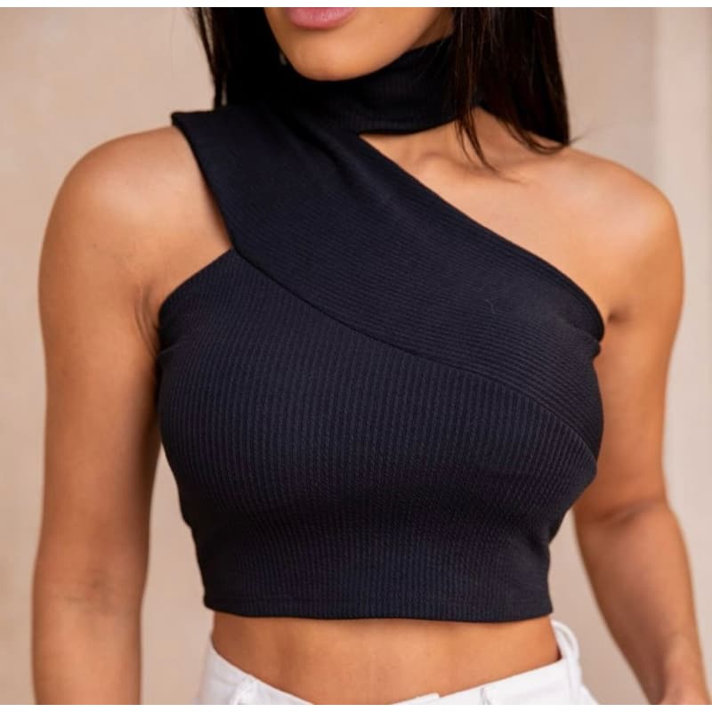 blusa cropedd feminino gola alta confortavel verão top Elegante