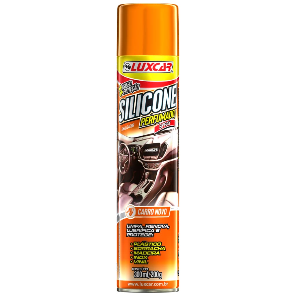 Silicone Perfumado Luxcar Automotivo Spray - Carro Novo lata 300 ml