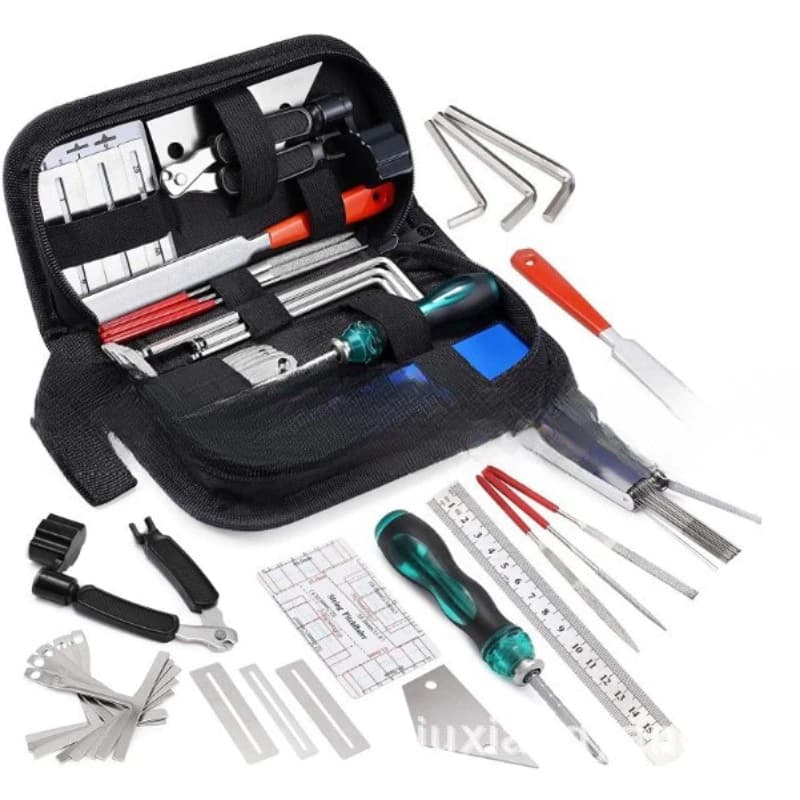 Conjunto de ferramentas de reparo de guitarra 25 em 1