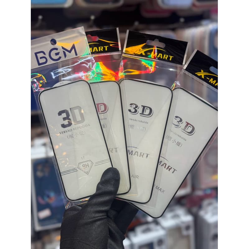 Película de Vidro 3D Para Apple Iphone 17 / 17 Air / 17 Pro / 17 Pro Max / Protetor de Tela Inteira.