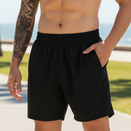 Short Masculino Tactel Microfibra Elastano Bermuda Praia Academia Treino Leve com Bolsos