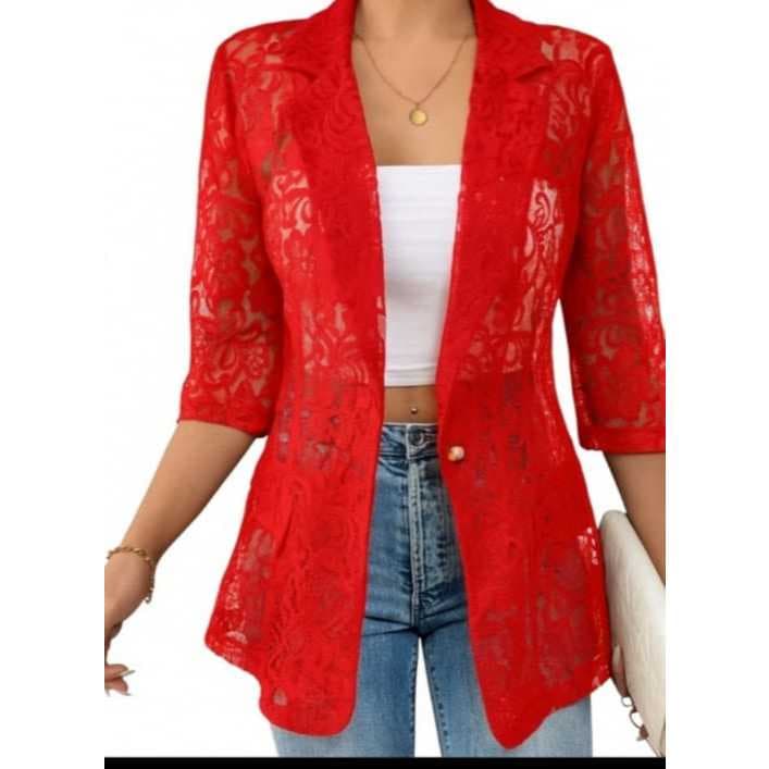 Blazer Renda manga 3/4