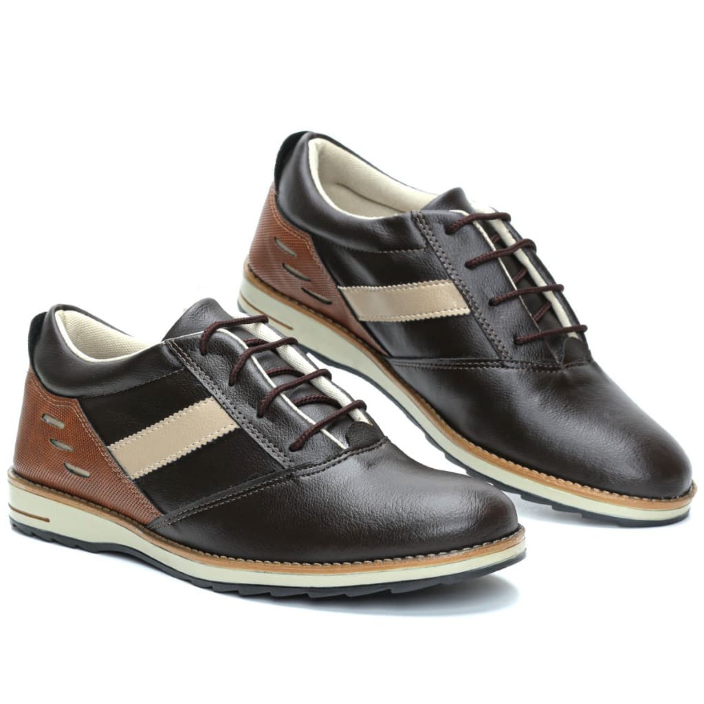 Sapatenis Masculino Sola Borracha Couro Sintético Oxford Elegante Durável Derby Confortavel Casual Presente Dia Dos Pais