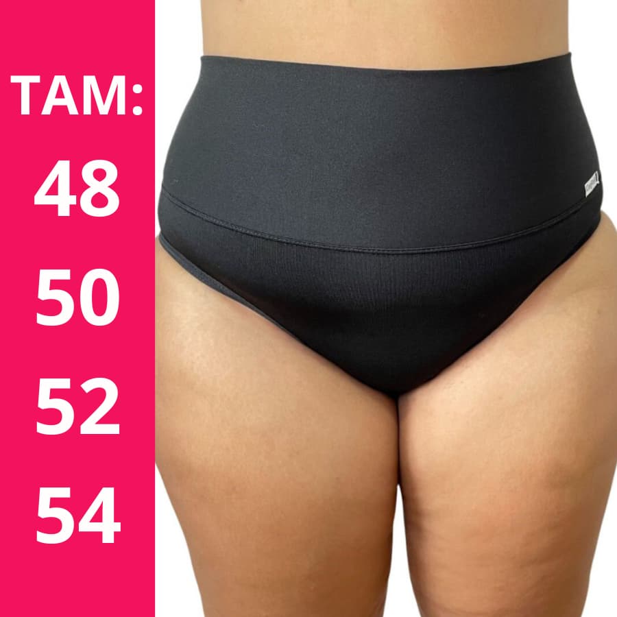 Atacado Calcinha Cinta Modeladora Kit 6 Plus Size Feminina Hot Pant Suplex Alta Compressão Cós Alto