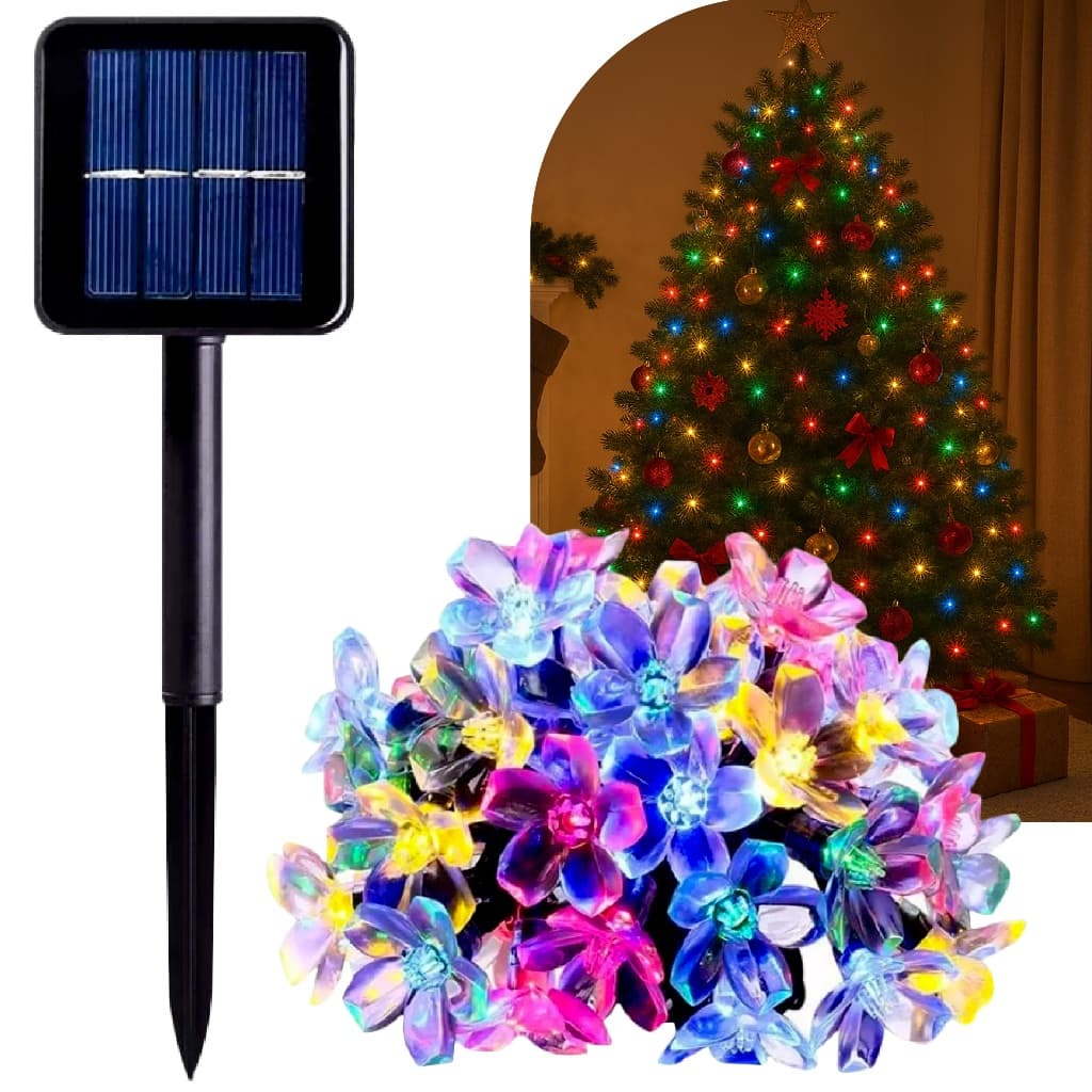 Pisca Pisca De Led Fio Fada Carregador Solar Cordão 9.5 Metros Decoração Natalina Premium