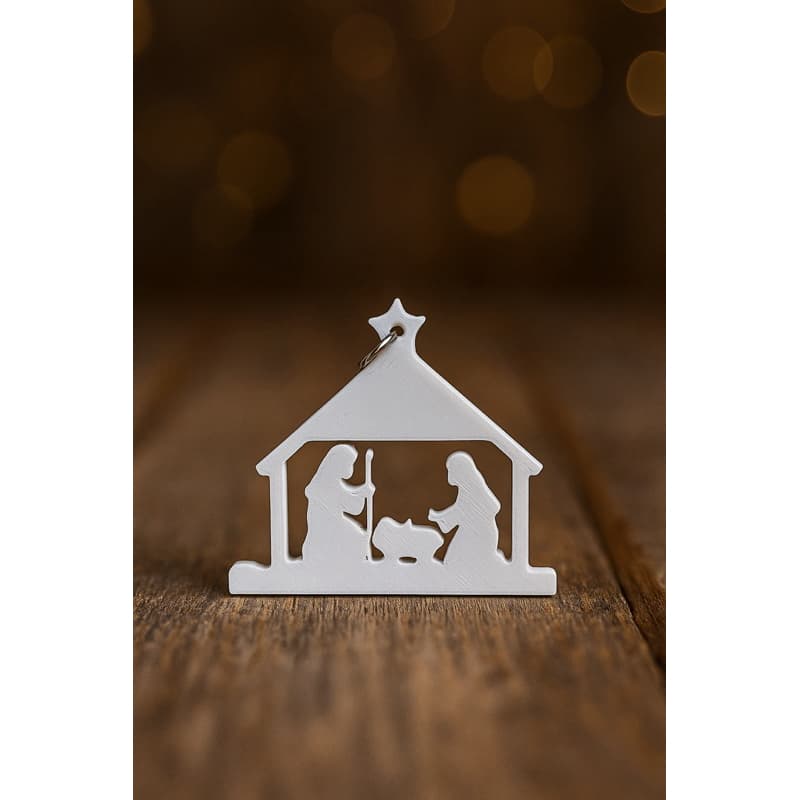 Chaveiro Presépio de Natal 3D – Mini Nascimento de Jesus