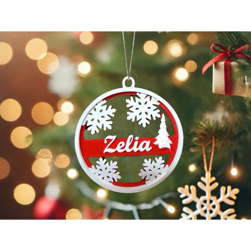 Bola de Natal Personalizada com Nome – Enfeite Exclusivo 🎄(nome chat)