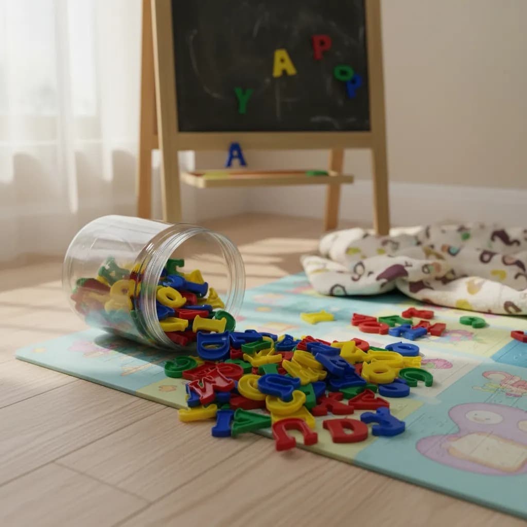 Pote com 4 Alfabetos Coloridos em Kit 104 letrinhas  - Ideal para Crianças