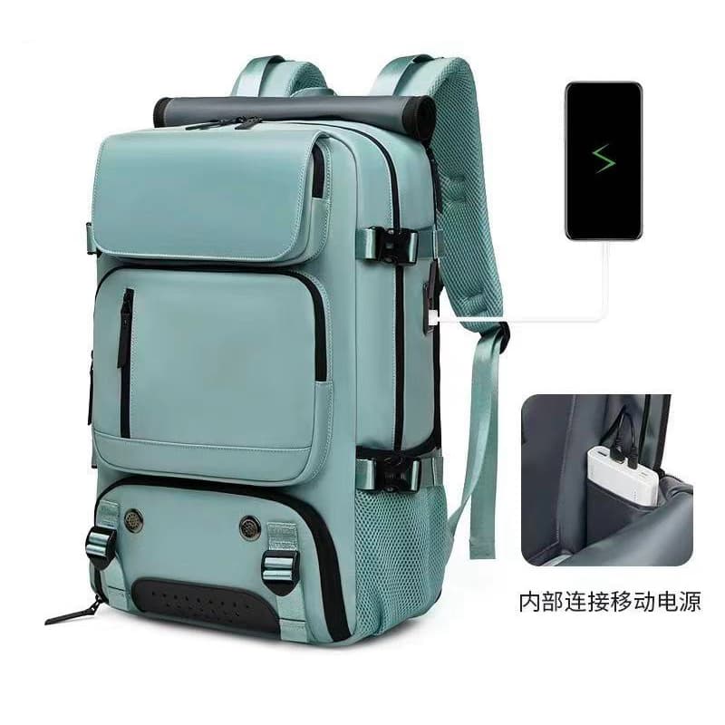 Mochila Masculina Impermeável Multiuso com USB e Grande Capacidade