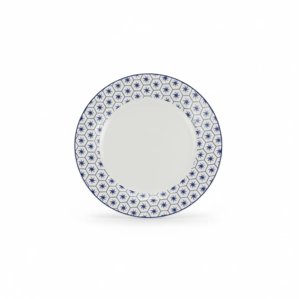 Pratos Sobremesa Em Porcelana Casambiente Agatha 19cm Azul