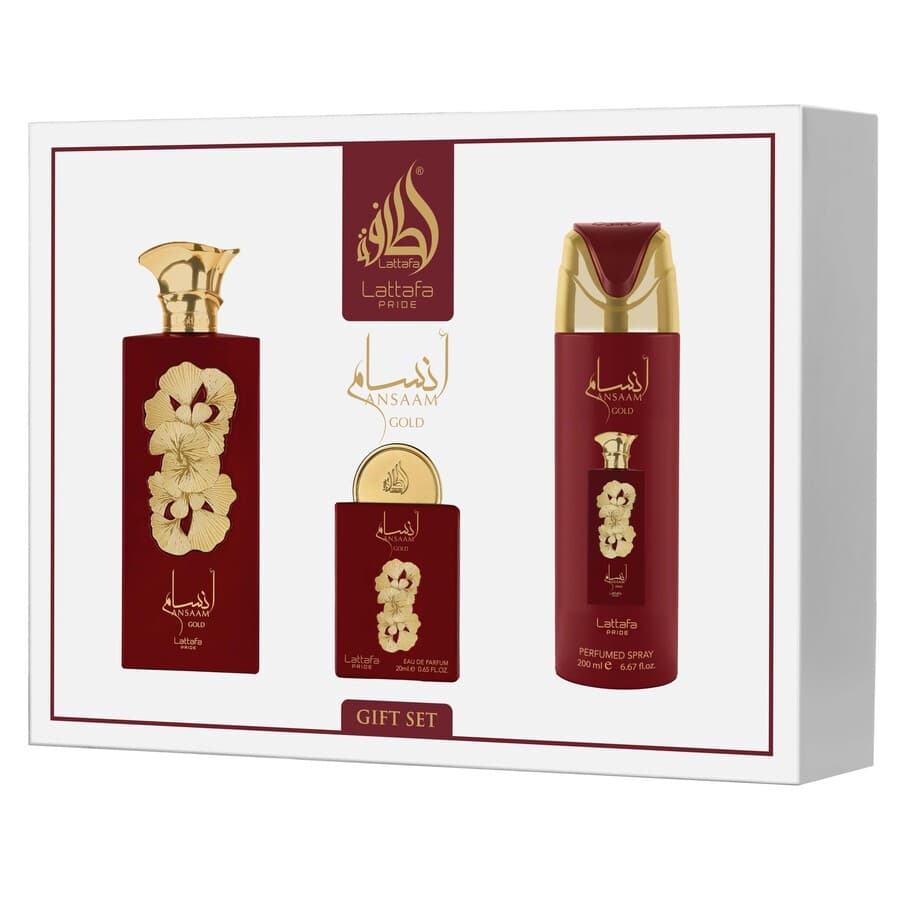Conjunto para presente unissex Lattafa Ansaam Gold EDP