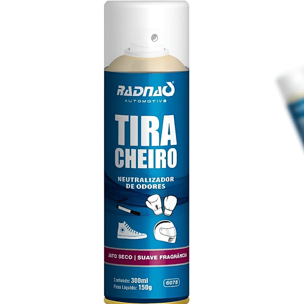Tira Cheiro Spray Radnaq Eliminador de Odores Suor Tênis Banco de Carro Guarda Roupa Cigarros