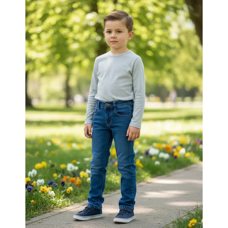 Calça Jeans Infantil Menino Tradicional Reta