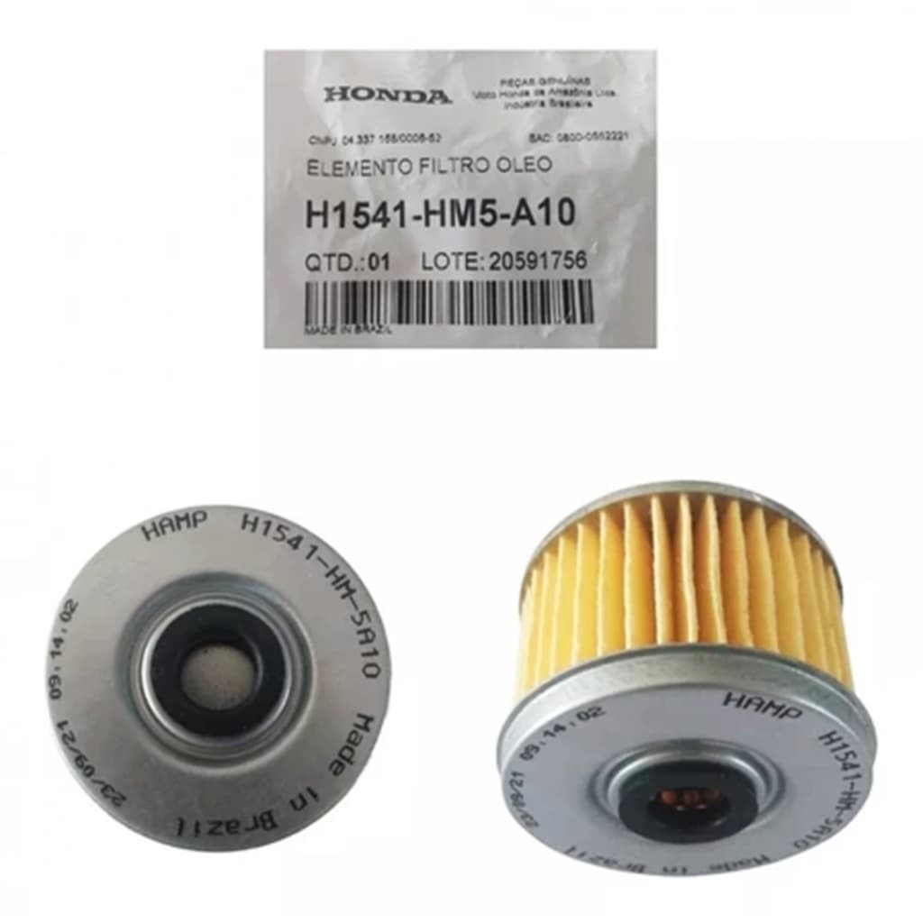 Filtro Óleo Moto CB 250F Twister Xre300 Tornado Falcon NX350 Sahara XLX350 Original Honda H1541-HM5-A10