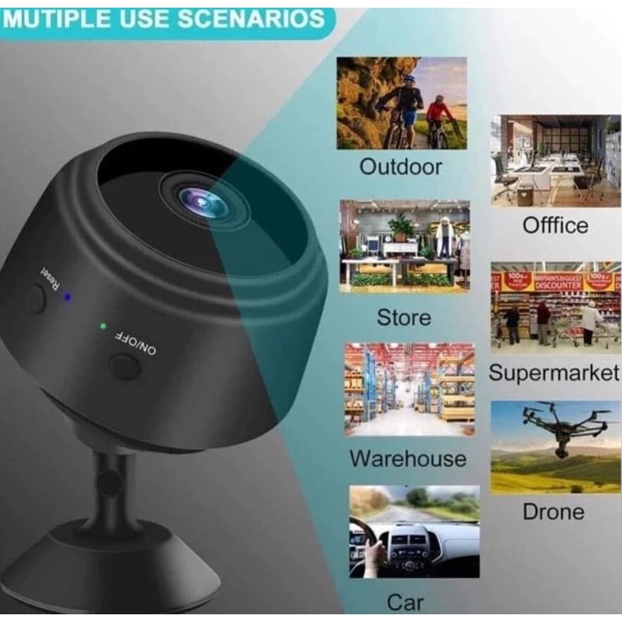 Mini Câmera A9 Câmera de segurança doméstica 1080P HD Night WIFI Câmera de segurança externa para ambientes externos