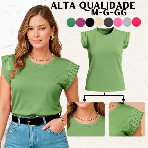 BLUSA FEMININA SOCIAL REGATA CAMISETA FEMININAS BASICA BLUSAS FEMININO CAMISETAS ELEGANTE REGATAS LINDA DISCRETA VERÃO