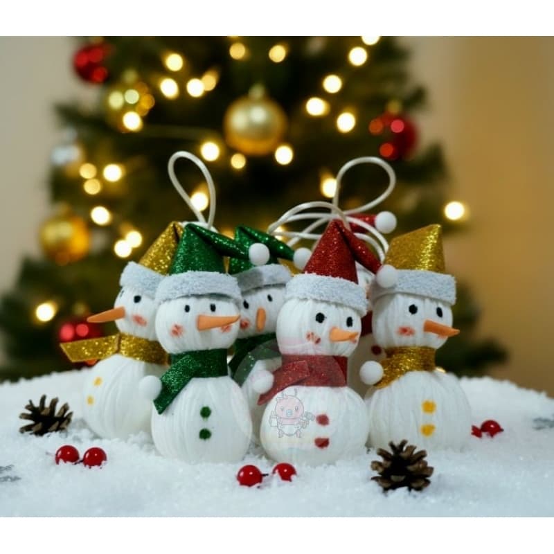 Enfeite de Natal Boneco de Neve Kit 3 / 6 / 12 Unidades