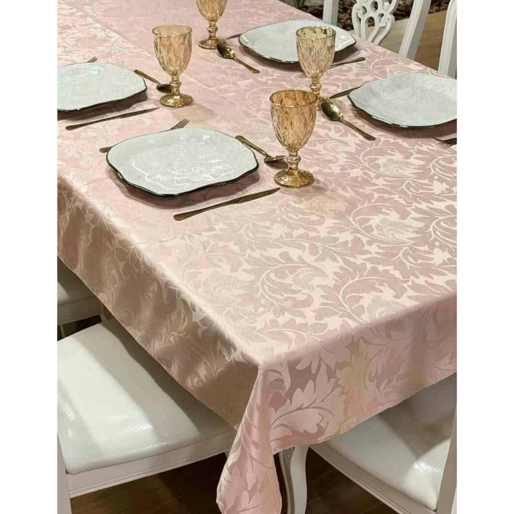 Toalha de Mesa Jacquard Luxo 6 Lugares 2,10m x1,40m para Cozinha Premium Várias Cores