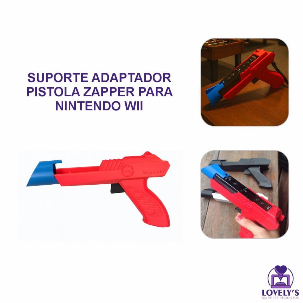 Suporte Adaptador Pistola Zapper para Nintendo Wii 1 Unidade