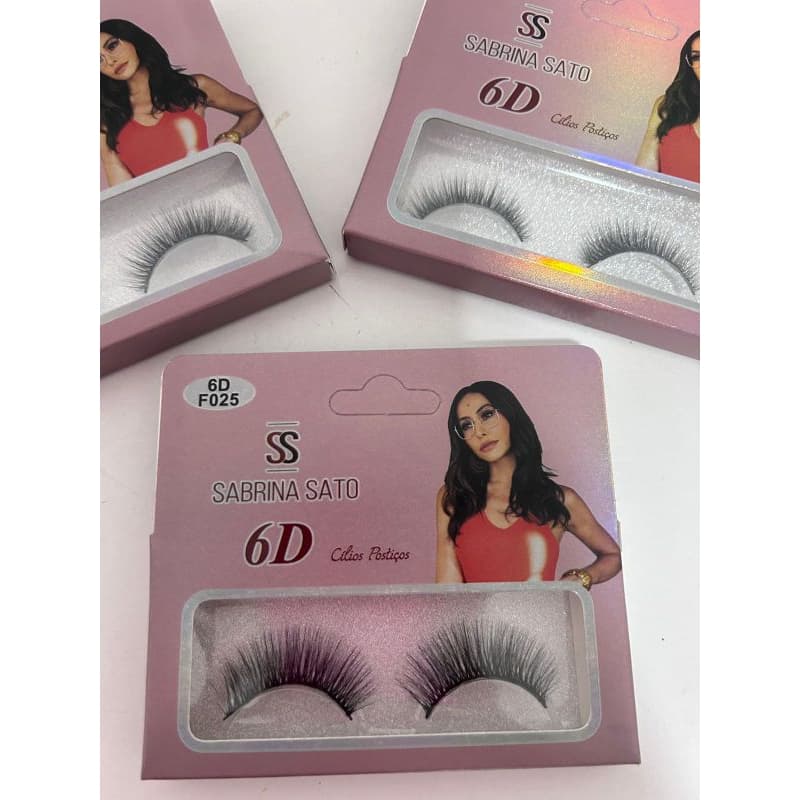 ​Cílios Postiços Sabrina Sato 6D Volumosos F025 Efeito Mink Reutilizável Maquiagem