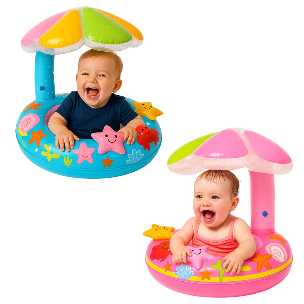 Boia Bote Bebê Infantil Piscina Cobertura Proteção Solar