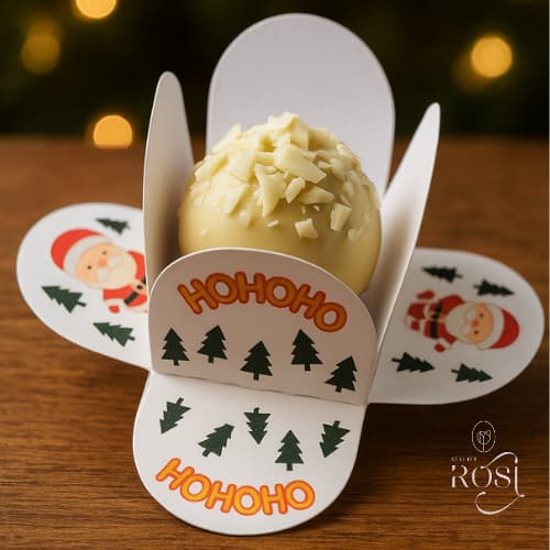 Envio Imediato Forminha de doce 4 pétalas Natalina/Decoração de Natal