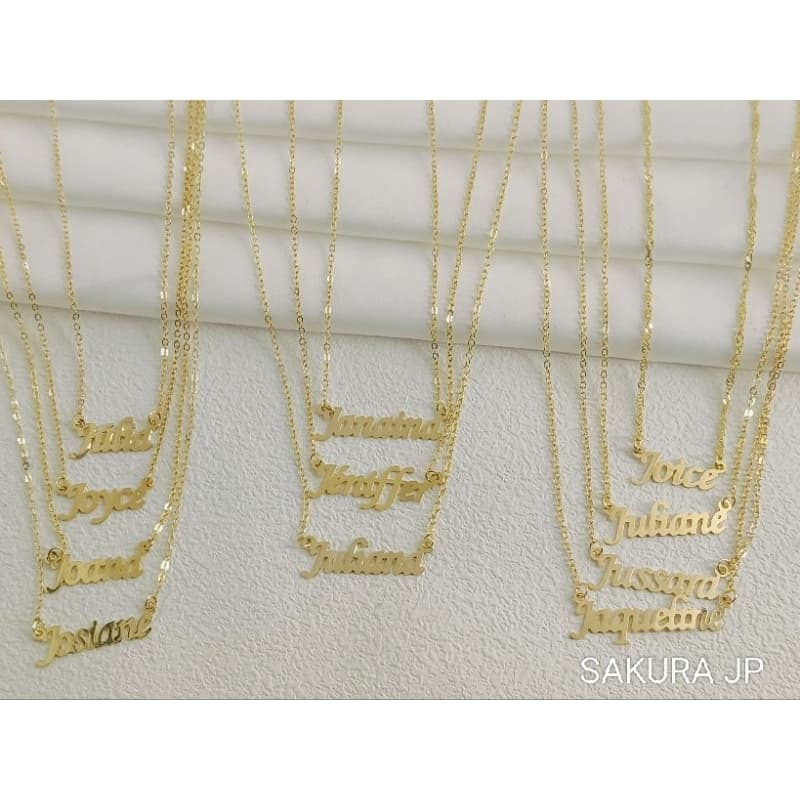 Colar com Nome Personalizado inicial J corrente folheado a ouro