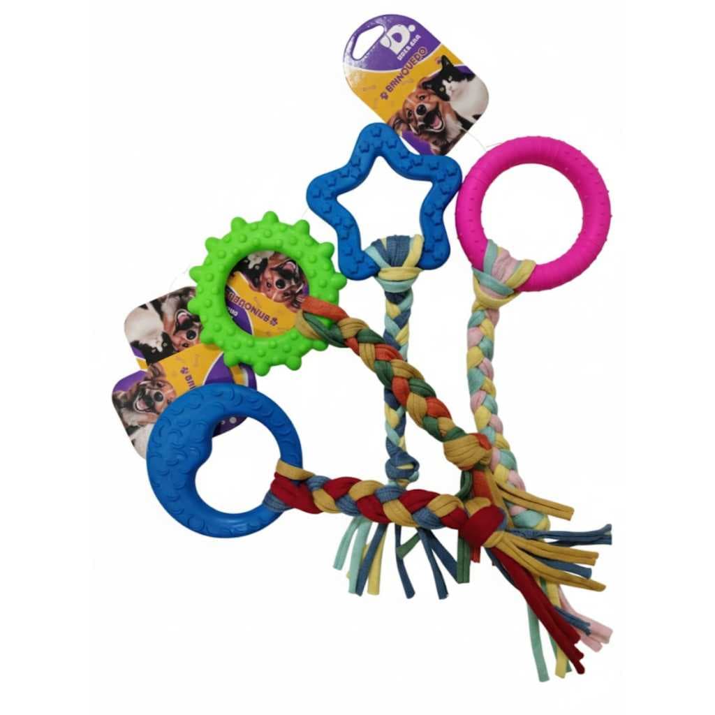 Brinquedos mordedores com corda